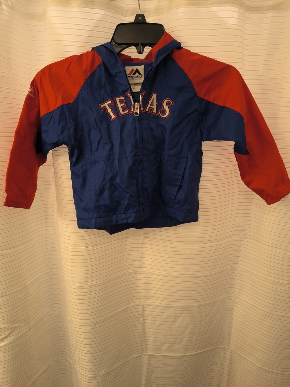 Majestic Blue and Red Texas Hooded Kids Jacket